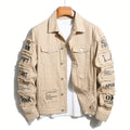 Men's Designer Denim Jacket W/ Patch Details