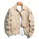Men's Designer Denim Jacket W/ Patch Details