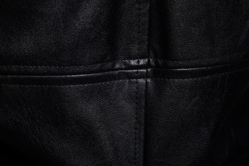 Men's High Quality Windbreaker Faux Leather Overcoat