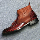 Men's Luxurious Faux Leather Ankle Boots