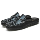 KAR Men's Fashion Genuine Leather Backless Loafers