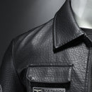 DEM Men's Fall/Winter Faux Leather Biker Jacket