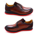 BREX Men's Lace-up Leather Non-Slip Sneakers