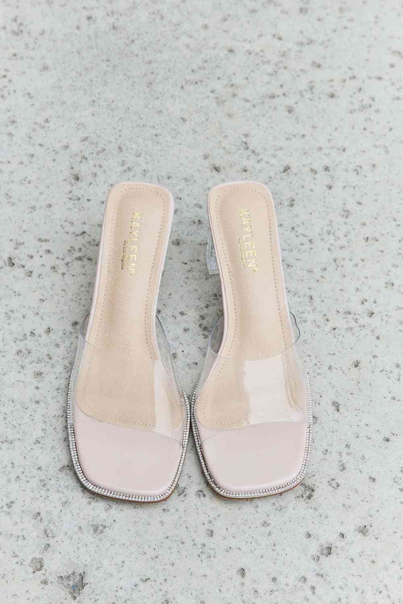 DDK Make Myself Clear Mule Block Heels