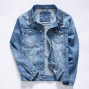 Classic Style Men's Vintage Blue Light Weight Denim Jacket - AM APPAREL