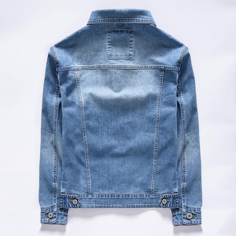 Classic Style Men's Vintage Blue Light Weight Denim Jacket - AM APPAREL