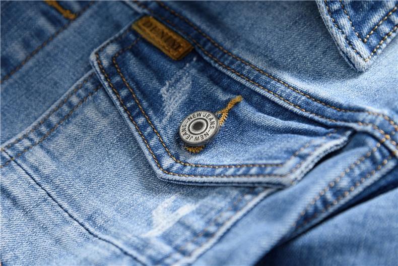 Classic Style Men's Vintage Blue Light Weight Denim Jacket - AM APPAREL