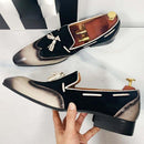 DAO Men's Italian Style Mixed Color Leather Loafers - AM APPAREL