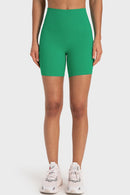 Staying Cozy Wide Waistband Biker Shorts