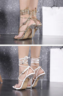 Extra Elegant Ankle Strappy Party High Heels - AM APPAREL