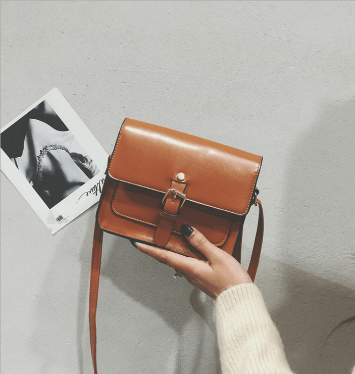 JIAMEN Vintage Women Flap Leather Bags - AM APPAREL
