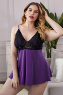 Lace See-Through Plus Size Chemise - AM APPAREL