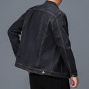 Men's Casual Bomber Vintage Denim Jacket - AM APPAREL
