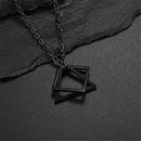 Men's Creative Geometric Square Pendent Necklace - AM APPAREL