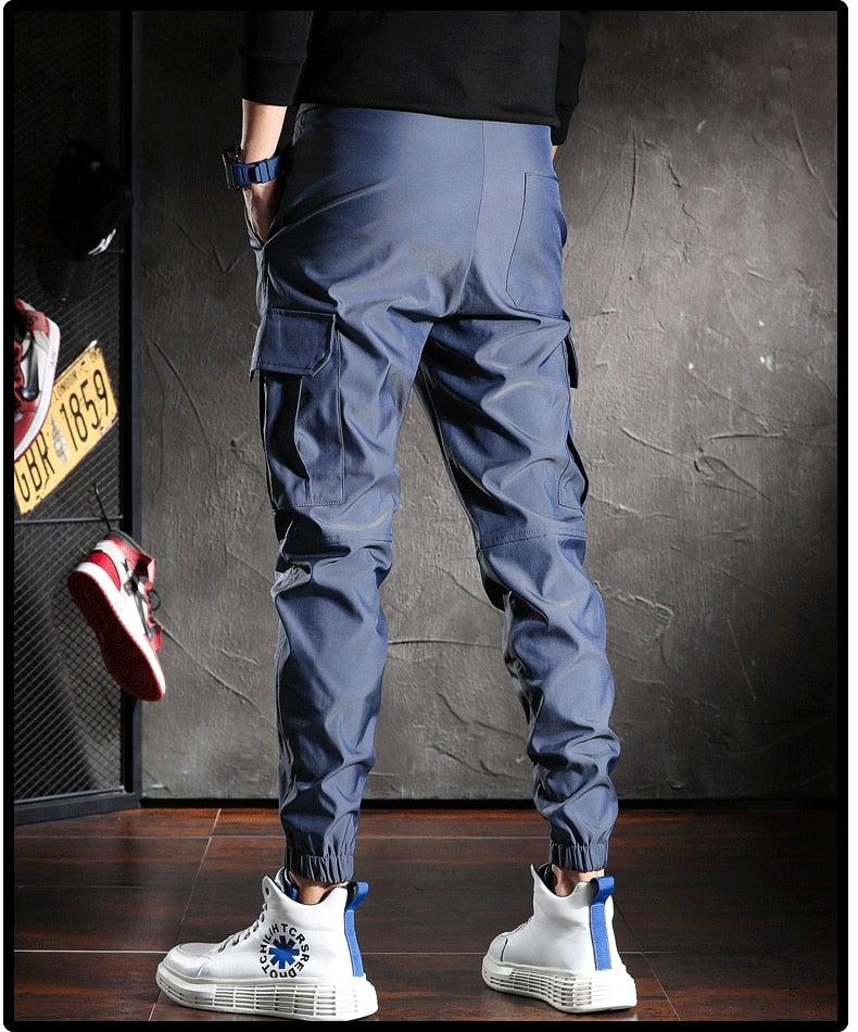 Men's Designer Color Reflective Cargo Pants - AM APPAREL