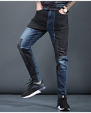 Men's Designer Patchwork Slim Fit Jeans - AM APPAREL