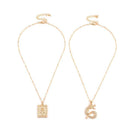 Men's Fashion Rose & Dragon Pendant Rhinestone Necklace - AM APPAREL