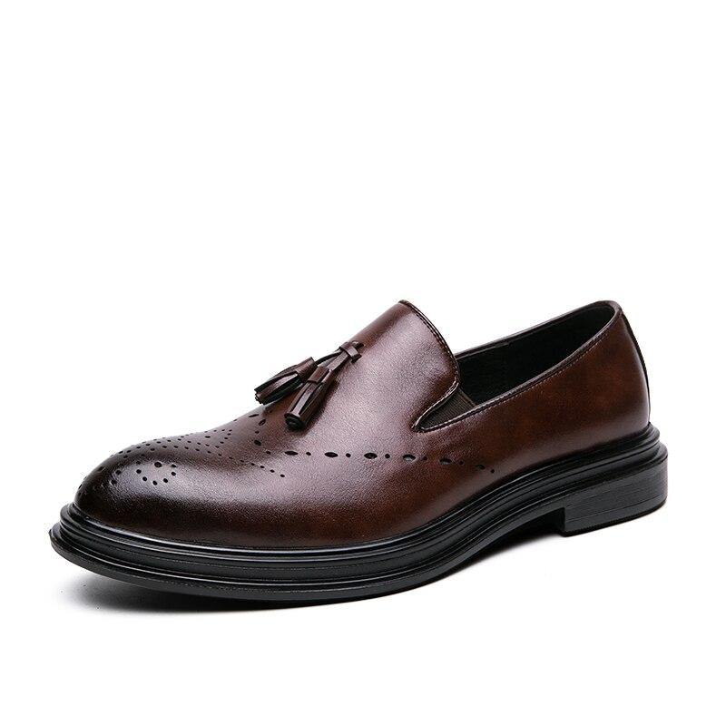 Men's Formal Faux Leather Oxford Shoes - AM APPAREL