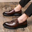 Men's Formal Faux Leather Oxford Shoes - AM APPAREL