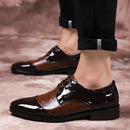 Men's Formal Faux Leather Spring British Oxford Shoes - AM APPAREL