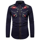 Men's Geometric Floral Daily Business Shirt - AM APPAREL