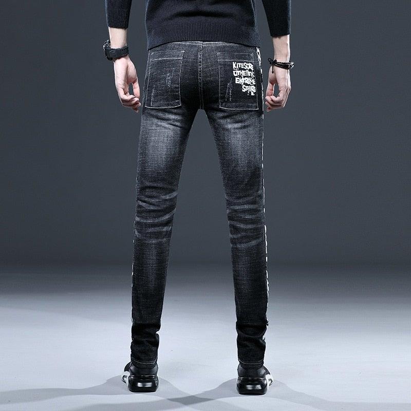 Men’s High Quality Retro Black Denim Pants - AM APPAREL