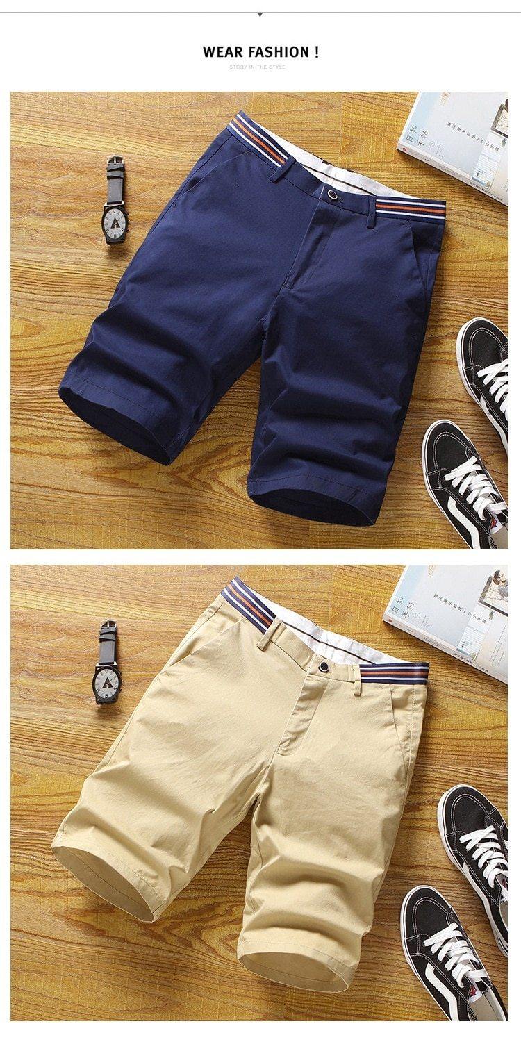Men's Knee Length Stretch Cotton Shorts - AM APPAREL