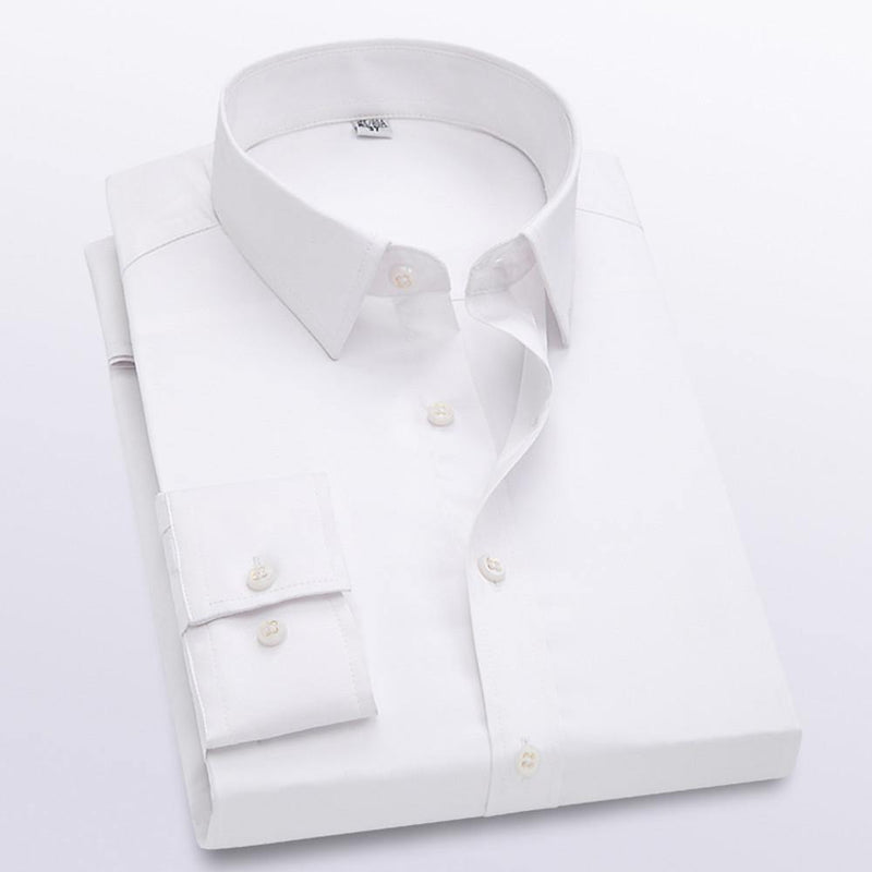 Men's Solid Colored Business Shirt - AM APPAREL