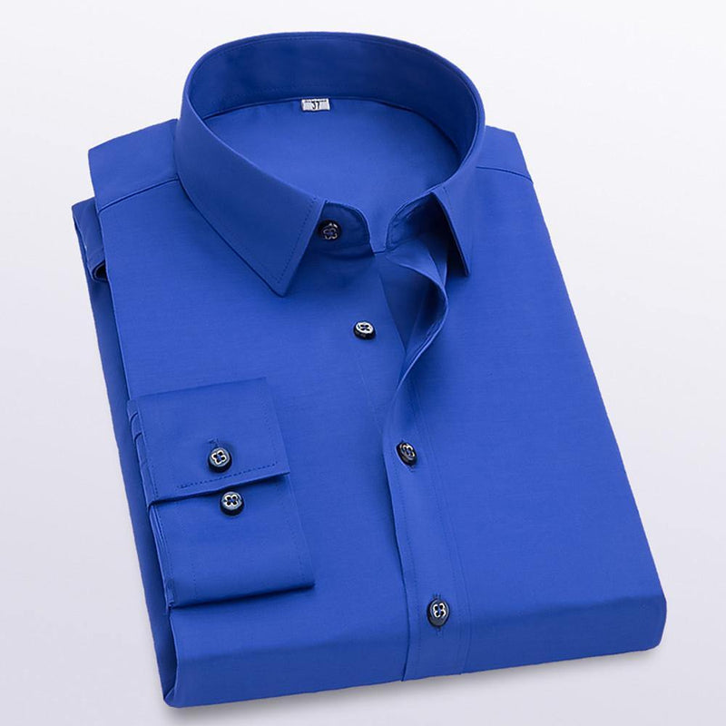 Men's Solid Colored Business Shirt - AM APPAREL
