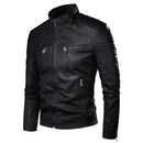 Men's Spring Causal Vintage Leather Jacket - AM APPAREL