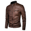 Men's Spring Causal Vintage Leather Jacket - AM APPAREL