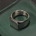 Men's Square Titanium Steel Rings - AM APPAREL