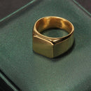 Men's Square Titanium Steel Rings - AM APPAREL