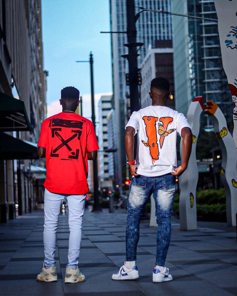 VLONE Unisex Butterfly 100% Cotton Streetwear T-shirt - AM APPAREL