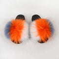 Women's Multi-Color Furrry Slippers - AM APPAREL